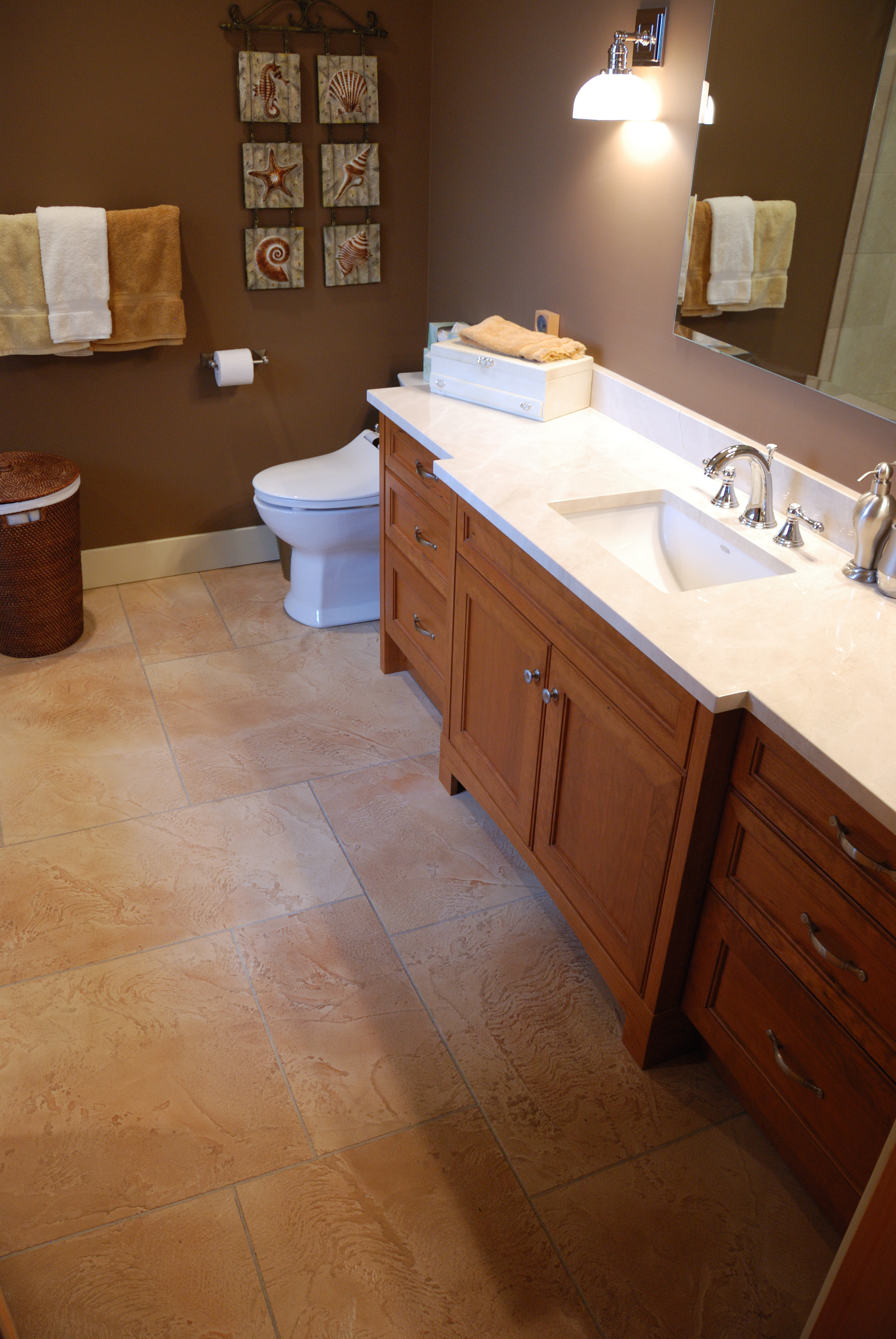Residential bathroom with StoneCraft tile flooring